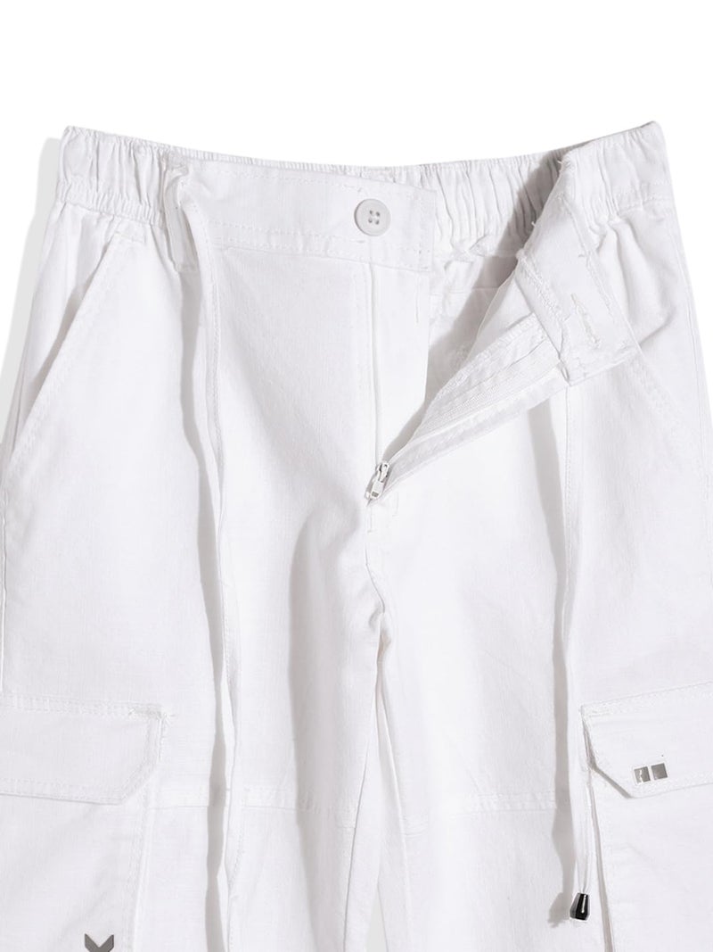 CAVIO Boys Casual Solid Regular Fit Cargo Pants with Multiple Pockets - Image 4